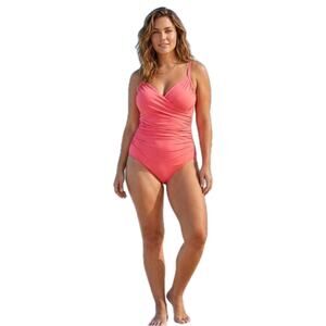 NWT Jantzen Spiced Coral One Piece Swimsuit Size 14